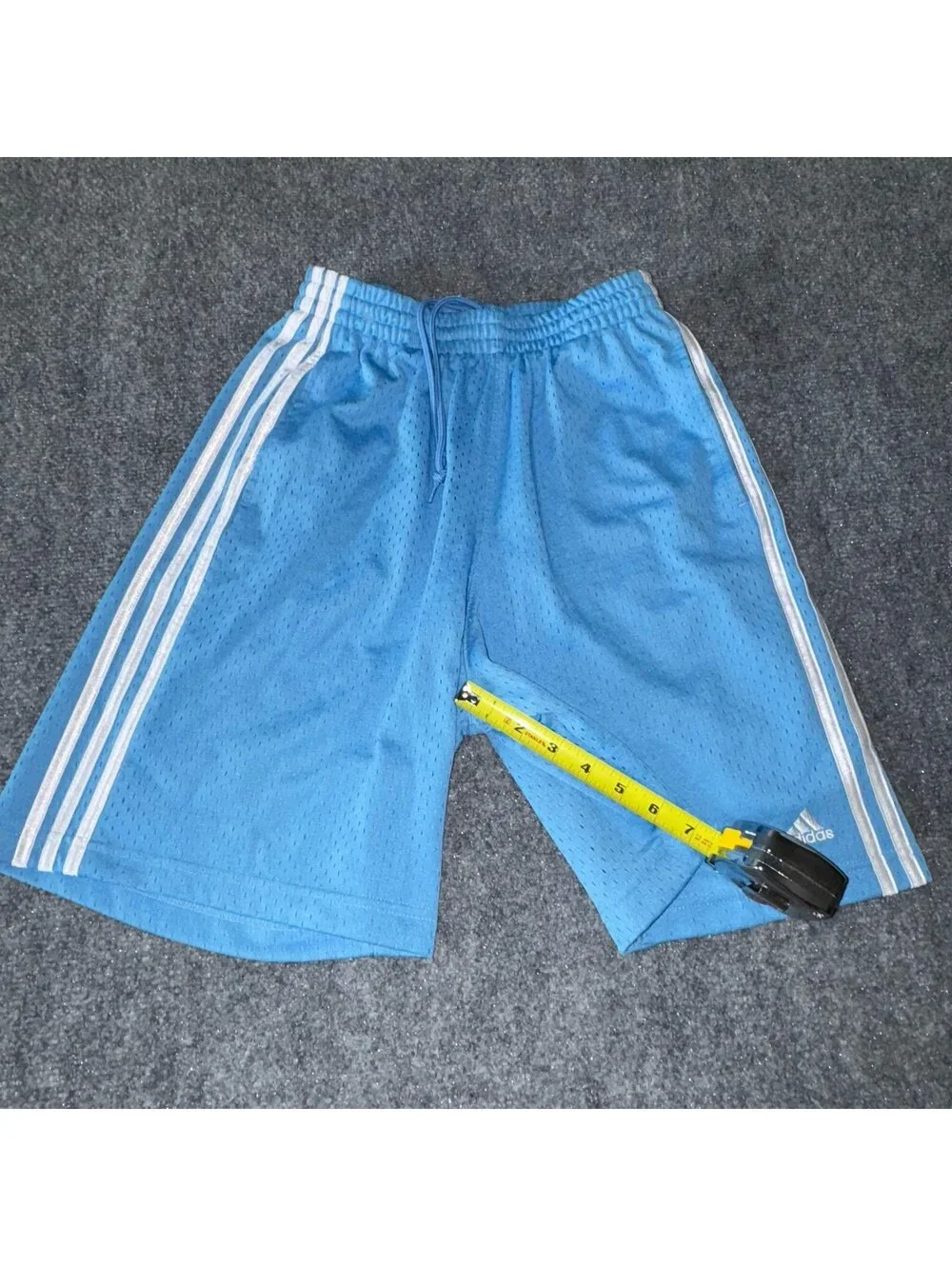 Adidas 2004 Grail Blue Mesh Baggy Hoop Shorts Mens SM/MD Vtg y2k 90s Rare